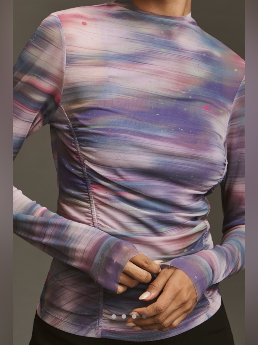By Anthropologie Double layer mesh top